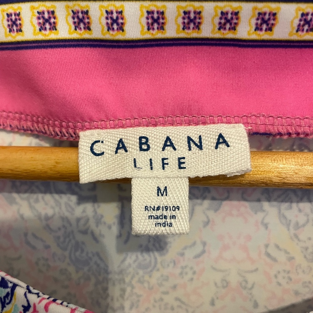 Cabana Life Pink and Blue Patterned Mini Dress - Picture 4 of 4